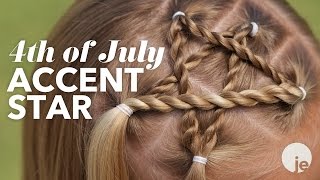 4th of July Accent Star Braid | Holiday Hairstyles