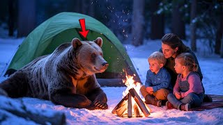 Single Mom with Kids Freezing in the Forest—What This Bear Did Put Everyone in Tears