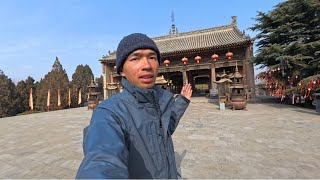 骑行山西来到黄河边的后土祠，曾多次被黄河冲毁又重建，号称海内祠堂之冠