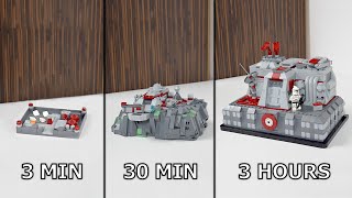 I made a LEGO Clone Base in 3 minutes, 30 minutes and 3 hours | LEGO Star Wars Clone Wars MOC