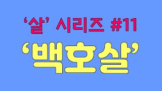 (꿀잼보장)'살'시리즈#11.후덜덜덜 무서운 백호살/백호살 개운법/백호살 주의할점/백호살 직업,성격