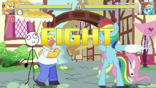 AN Mugen Request #166: Homer Simpson \u0026 Derp VS Rainbow Dash \u0026 Fluttershy