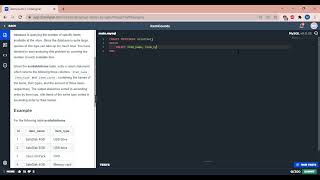 itemCounts CodeSignal SQL MySQL