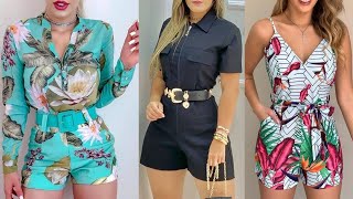 LINDOS ENTERIZOS CORTOS, ROMPERS, MONOS EN TENDENCIA PARA OCASIONES ELEGANTES O CASUALES/ MODA 2022