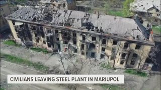 Civilians rescued from Mariupol steel plant head for safety