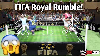 WWE 2K23 - Fat Messi & Fat Ronaldo Shocking Entrance : FIFA Royal Rumble Match | 4K