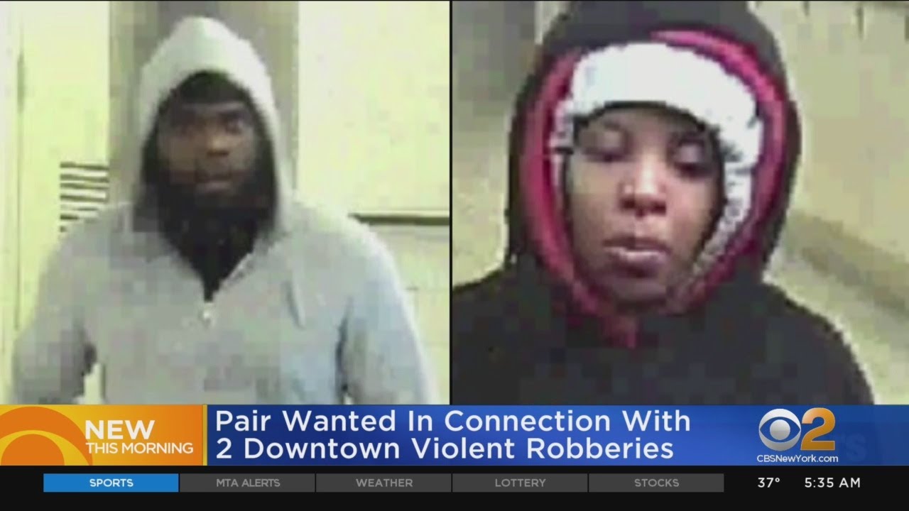 Pair Wanted In 2 Violent Robberies - YouTube