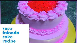 Rose falooda cake recipe |how to make cake|food in my kitchen