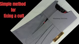 Simple way of fixing a t-shirt cuff