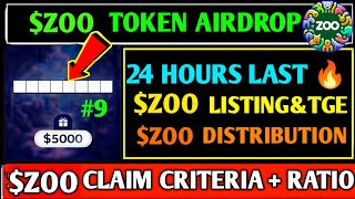 Zoo Airdrop Update |Zoo Listing Date |Zoo Riddle Today | Zoo 9th Riddle Answer |zoo Price Prediction