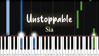 Sia - Unstoppable | Piano Tutorial