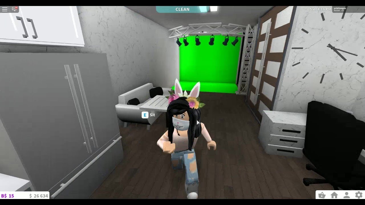 Bloxburg Youtube Studio With Green Screen Youtube