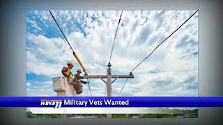 Military Veterans Wanted for Electric Lineworker Apprenticeships