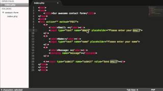 PHP Build a contact form 02: html elements