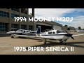 Flying a 1994 M20J Mooney & 1975 Piper Seneca II in One Day