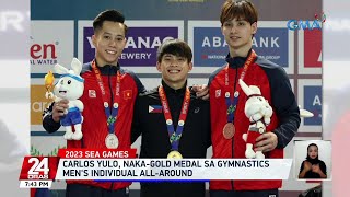 Carlos Yulo, naka-gold medal sa Gymnastics Men's Individual All-Around | 24 Oras
