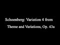 Schoenberg: Theme and Variations, Op  43a, Variation 4