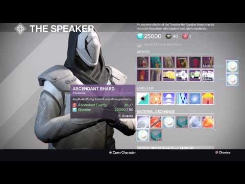 Destiny New Way to Trade Materials Through Speaker Destiny New Way to Trade Materials Through Speaker