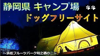 【犬連れキャンプ】一泊二日を愛犬と一緒にノーリードで楽しめるキャンプ場🐶ドッグフリーサイトと夜のテーマパークを散策。