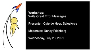 LCL2021 How-to Workshop: Write Great Error Messages