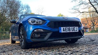 AE18UEJ Abarth 124 Spider (Blue with heritage pack - black contrasting bonnet and boot)