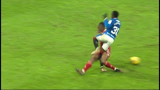 Aberdeen's Anthony Stewart sees red for CRUNCHING tackle in Viaplay Cup semi-final!