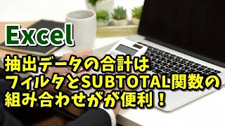 Excel 抽出データの合計はフィルタとSUBTOTAL関数の組み合わせが便利