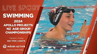 Day Five | Heats Session | 2024 Apollo Projects New Zealand Age Group Swimming Championships