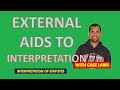 External Aids to Interpretation | Interpretation of Statutes | Aids to Interpretation