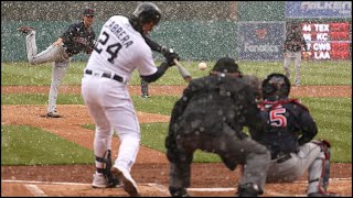Homers hit through worse and worse weather!