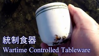 【ボトルディギング#1】　謎のハケの試掘、お宝は統制食器！【Do a test digging of the mysterious trash dump!】