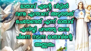 മാതാവ് എന്റെ വീട്ടിൽ വന്നു എന്താണ് അടുത്തത് ചെയ്യേണ്ടത് എന്ന് മാതാവ് എനിക്ക് പറഞ്ഞു തന്നു