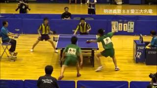 《卓球》2015 インターハイ決勝 木造/松山(愛工大名電) vs 春日/金(明徳義塾)