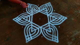 Simple padi kolam for beginners🌹Small kolam new designs🌹Daily use rangoli designs🌹New muggulu design