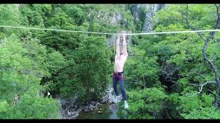 Highline fun in Rječina canyon