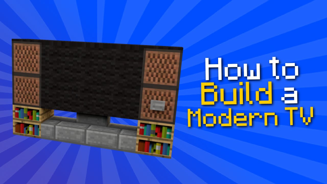 Minecraft How To Build A Modern Tv Tutorial Youtube