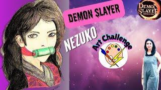 how to draw nezuko | demon slayer drawing | nezuko drawing | dibujo de nezuko #pcartchannel