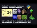 Python Programming Challenge #4 - Generate a Fibonacci Sequence