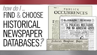 How Do I Find Historical Newspaper Databases?