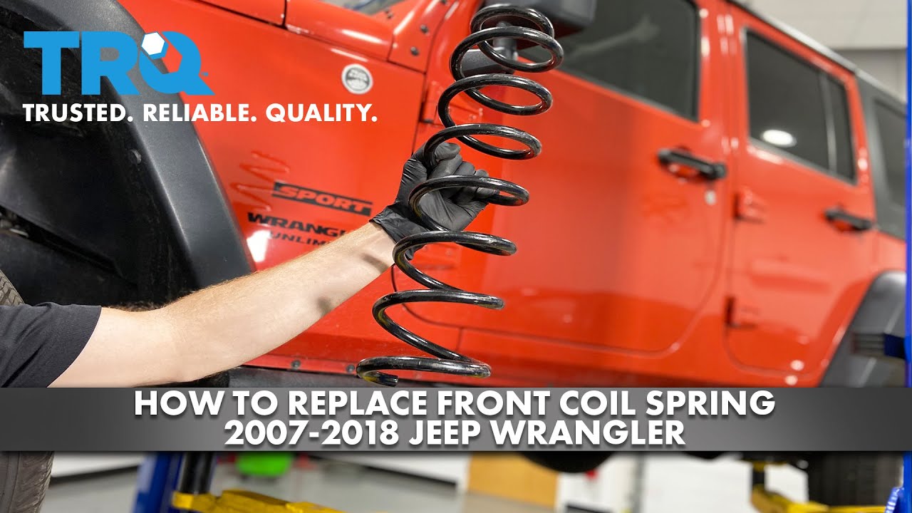 How To Replace Front Coil Spring 2007-2018 Jeep Wrangler | 1A Auto