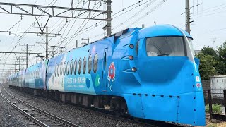 【ラピートが高野線を走行！南海電車まつり2024直通列車】南海50000系50501F(大阪関西万博ラッピング) 臨時列車 千代田工場行 浅香山通過【4K HDR】