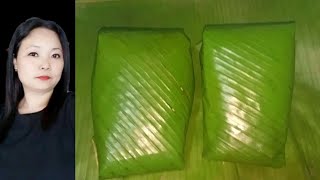 Garo Traditional Folding Rice with Banana leaf#Mi Tepa@Mrong Patia's Recipe