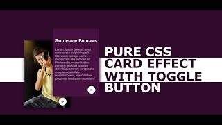 CSS Card Collapsible Effect With Toggle Button | No Javascript || GeekStar Codes