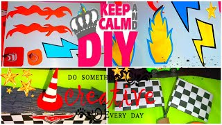 DIY Crafts | Checkered Racing Flags with Traffic Cones | Speed Elements | and Nitres