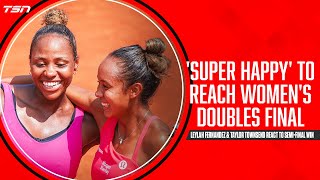 Fernandez, Townsend 'super happy' to reach women's doubles final