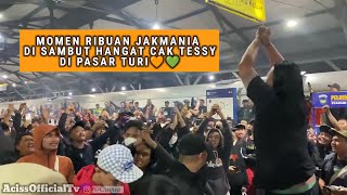 DETIK DETIK CAK TESSY SAMBUT KEDATANGAN RIBUAN JAKMANIA DI PASARTURI SURABAYA🔥💚🧡