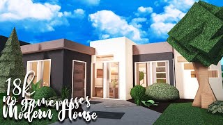 18k No Gamepasses Modern House | Bloxburg | Speedbuild | mxsqru