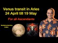 Venus transit in Aries for all Ascendants 24 April till 19 May | Sun in Aries | Jupiter in Taurus