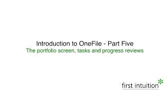 Introduction to OneFile - part five