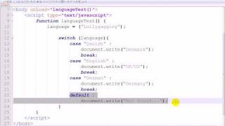 JavaScript Tutorial - 12 - Switch, Case and break